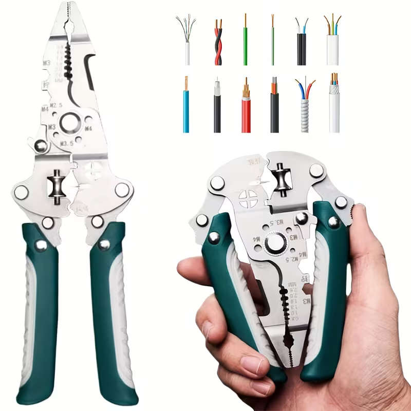 18-In-1 Wire Stripper, Multi-Functional Electrician Pliers