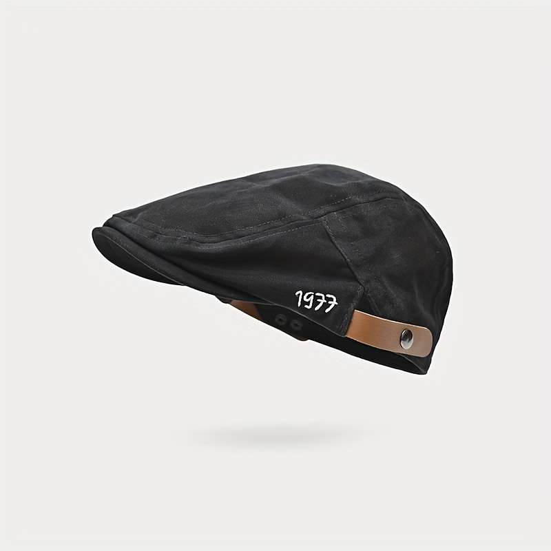 Japanese-Style Unisex Forward-Facing Hats with a Literary British Retro Design Perfect