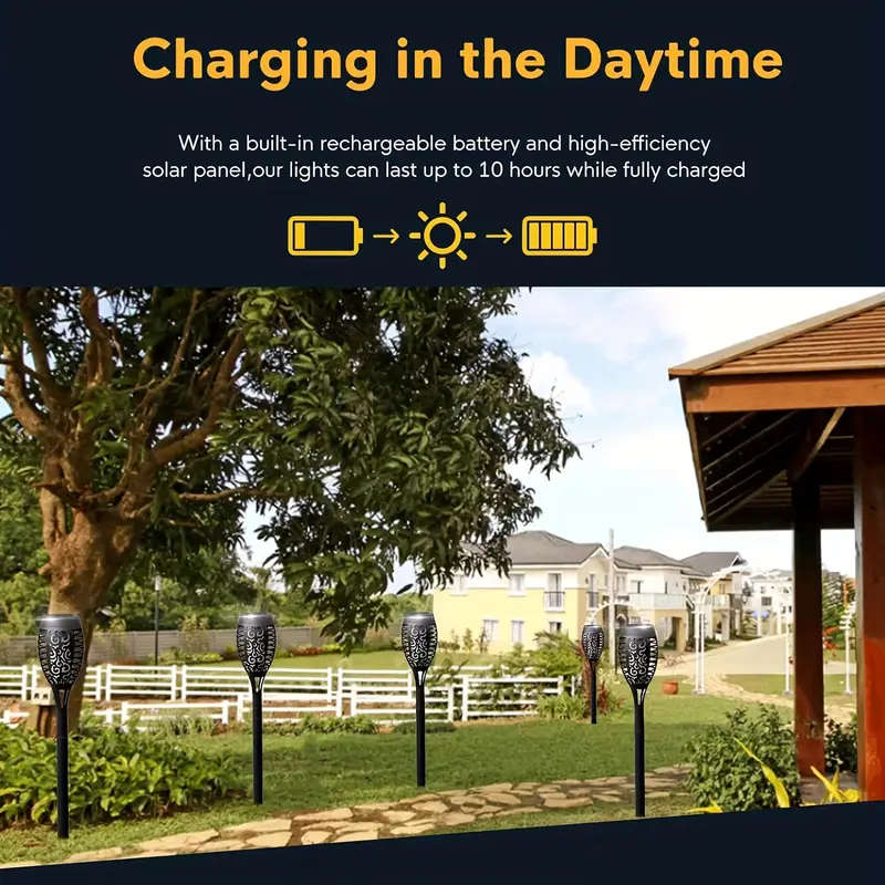 6-Pack Solar Flickering Flame Lights