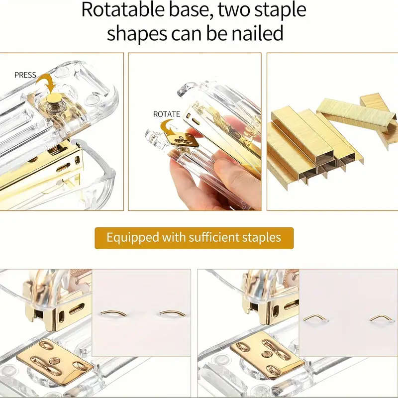 Gold Acrylic Stapler Set