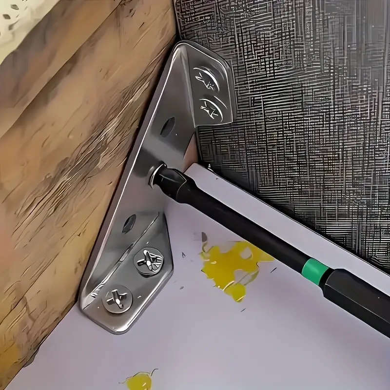 32pcs set Durable Metal Corner Connectors Iron Construction for Furniture and Frame Reinforcement