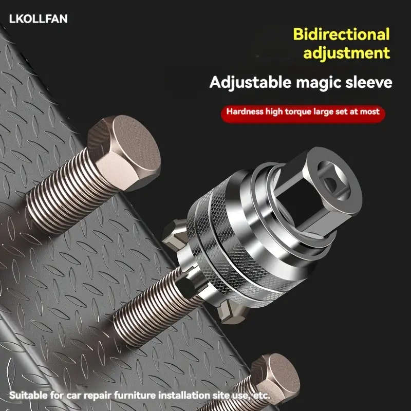 1pc Professional Grade Adjustable Socket Wrench Durable Metal Construction Paint Finish Industrial T