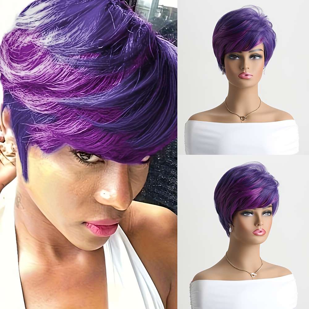 Purple 25.4cm Fashion Design Wig