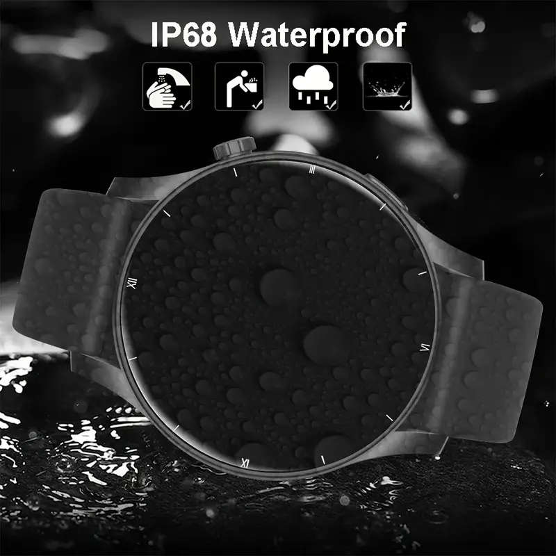Smartwatch for Men IP68 Waterproof Touch Screen Wireless Connectivity 300mAh Rechargeable Battery
