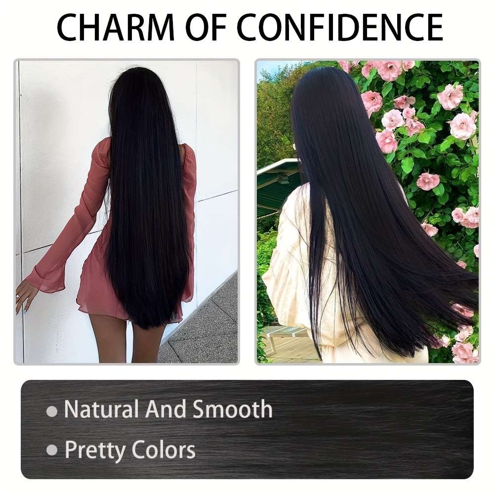 1Pc Black 101.6cm Fashion Design Wig