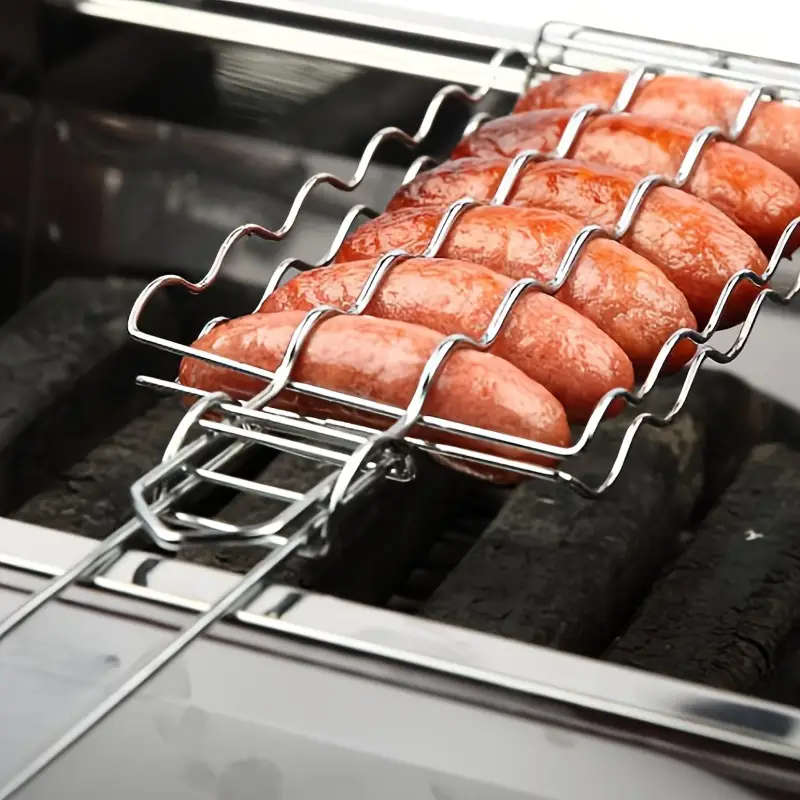 1pc Grilling Basket - Sausage Grill Net BBQ Tools - The Perfect Barbecue Accessory