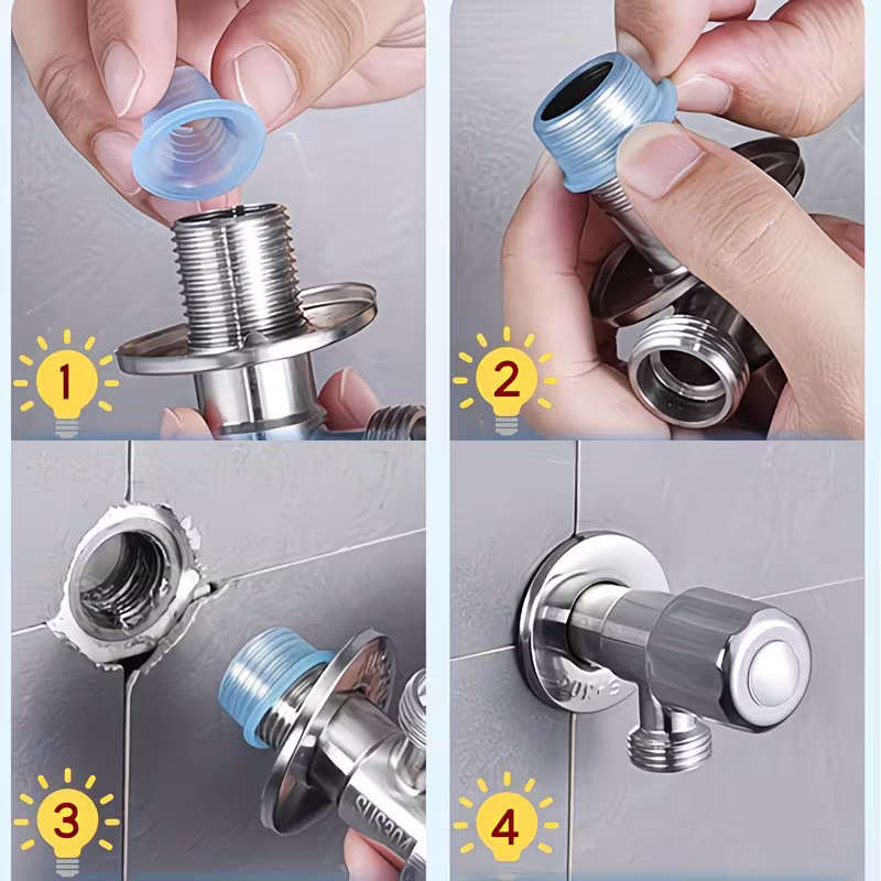 50Pcs Silicone Washers Set Leak Proof Sealing For Pipes Hoses