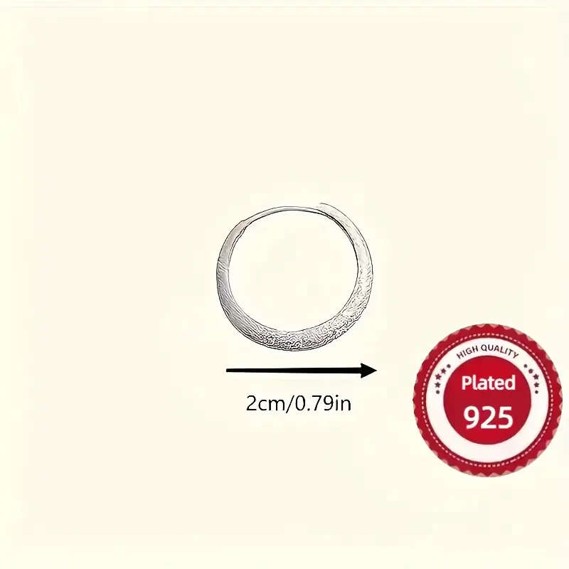 925 Silver plated earrings, Starry Sky River sparkling ring earrings