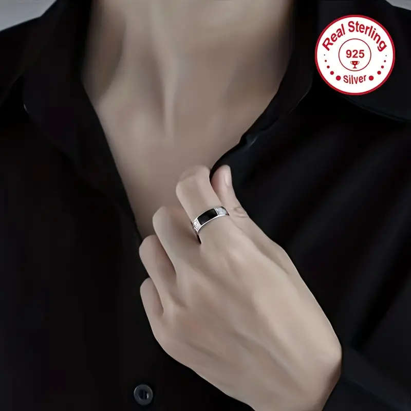 Mens Vintage 925 Sterling Silver Ring