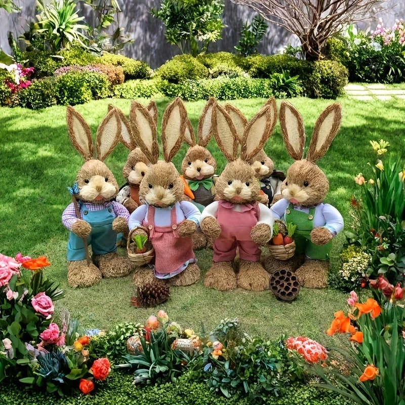 2pcs Handcrafted Easter Bunny Decorations