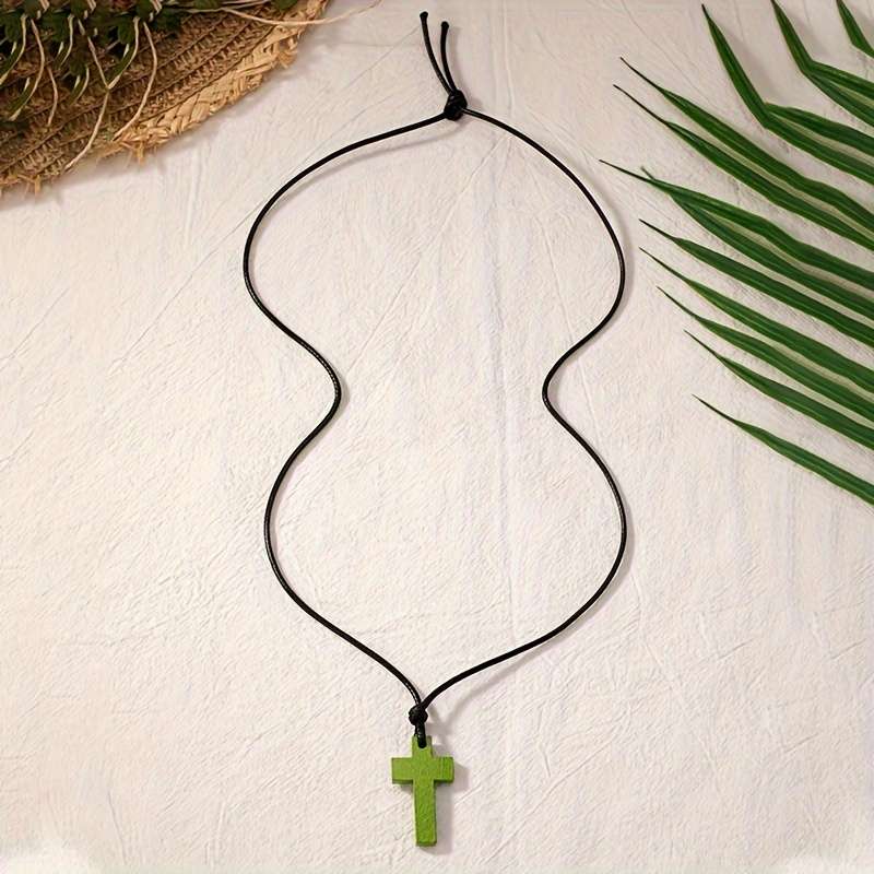 1 Piece Green Jesus Theme Pendant