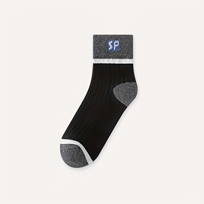 5 Pairs Loose Vintage Trendy Breathable Mid Calf Socks Pack One Size High Elastic Socks