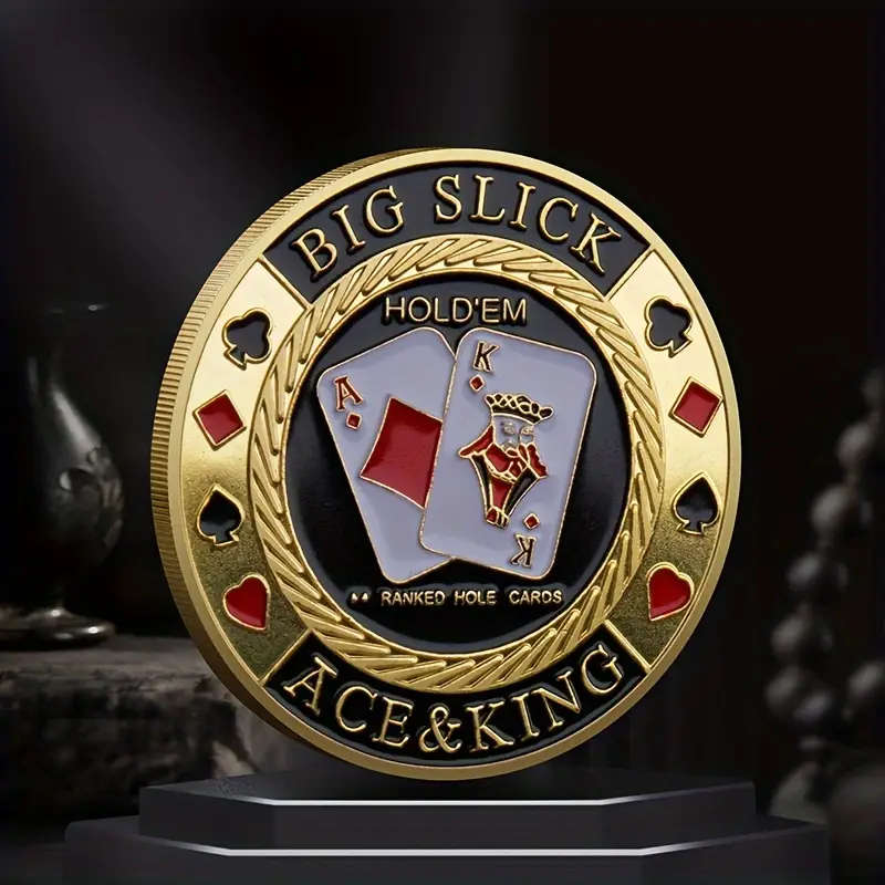 Big Slick Ace of Spades Collectible Poker Coin with Capsule 40MM Wide