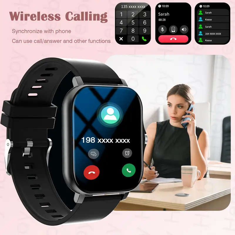 Smart Watch with Wireless Calling Dialing Multiple Sports Modes Call Alerts SMS Notifications App