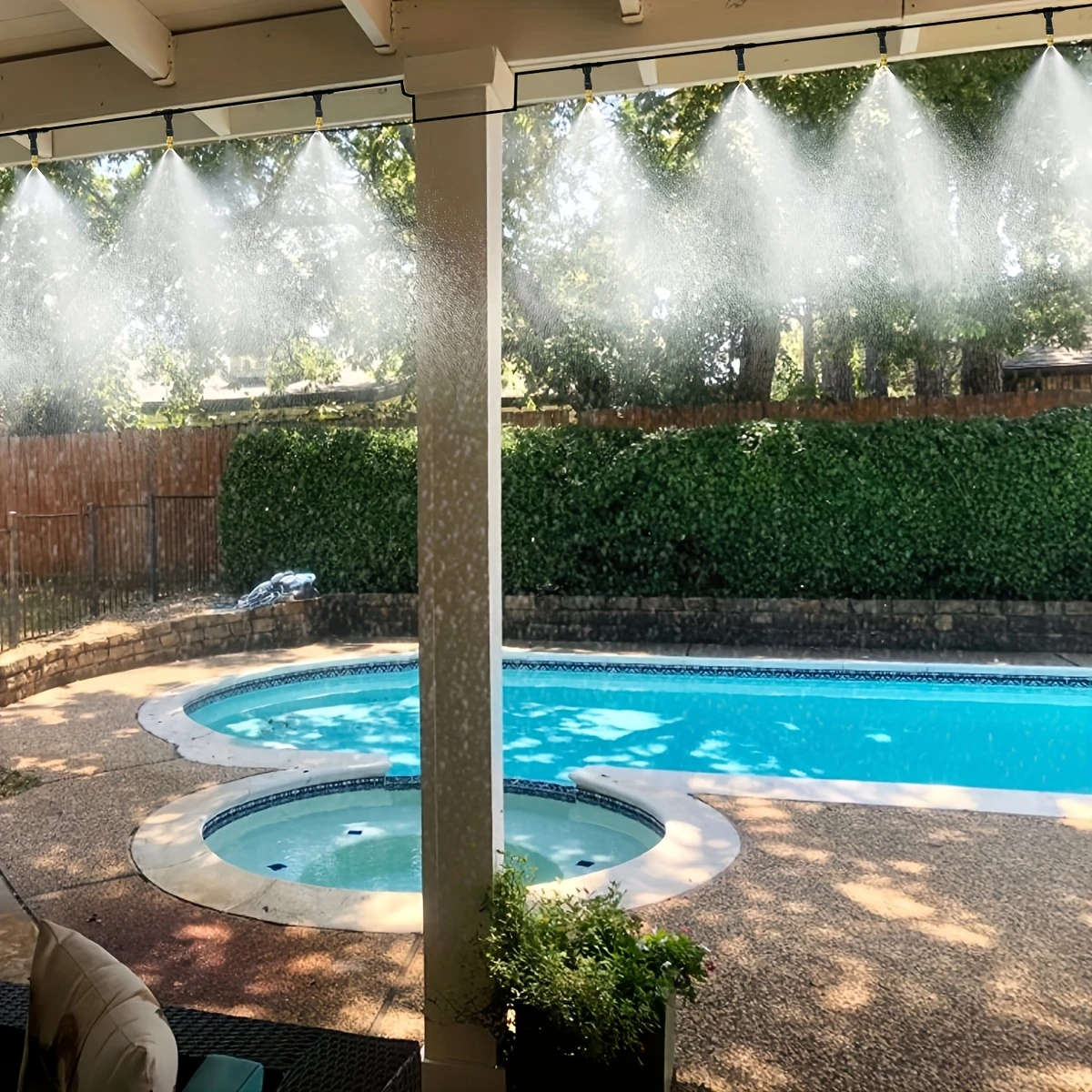 98' Outdoor Mist Cooling System