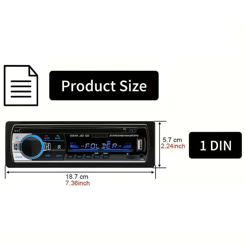 Car Radio MP3 Remote Control Set Multimedia MP3 Player Digital Wireless FM
