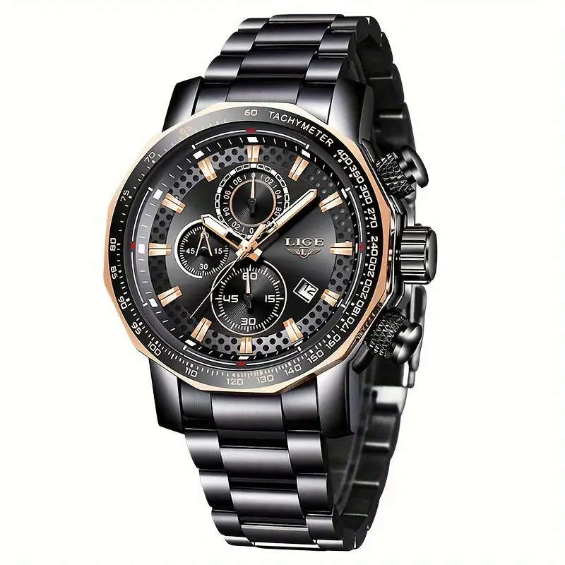 Men's Quartz Watches Black
