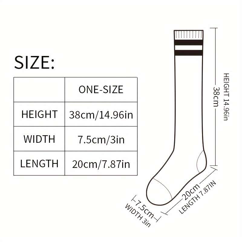 1 Pair Red One Size Socks