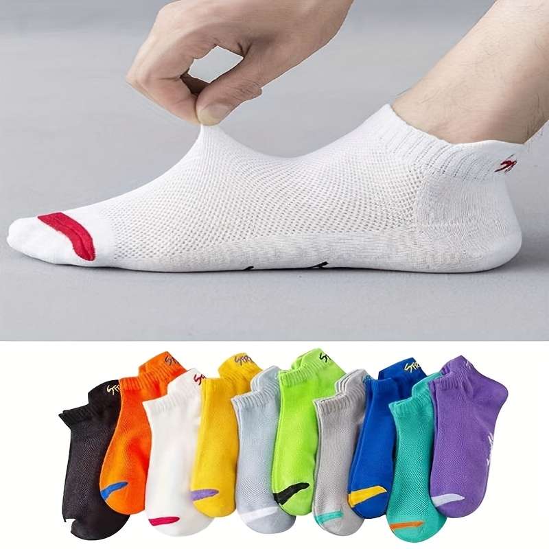 5 Pairs Of Mixed Colors One Size High Elastic Socks