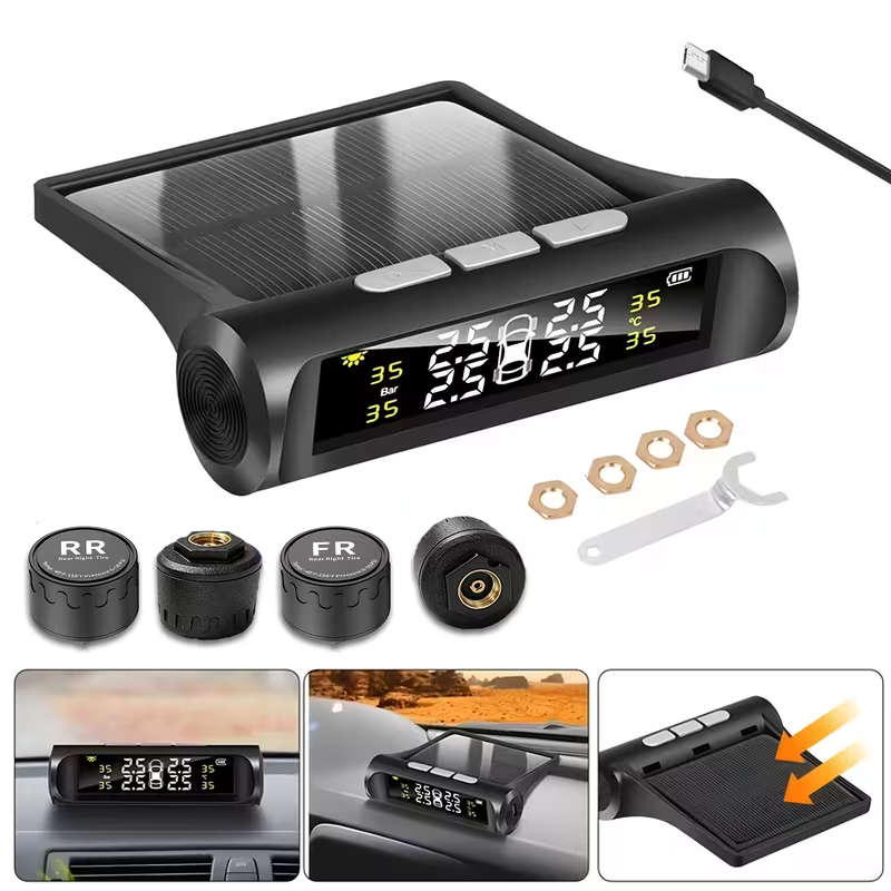 Solar Wireless Tire Pressure Monitoring System TPMS