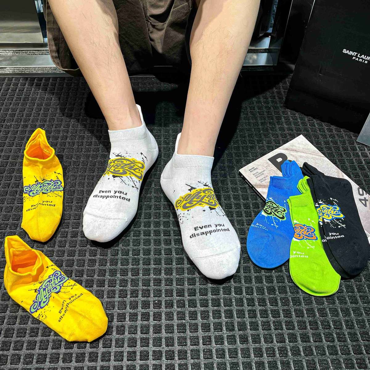 5 Pairs Of Mixed Colors High Elastic Socks