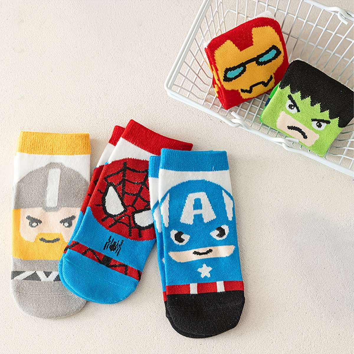 5 Pairs Multicolor 5 To 8Y High Elastic Socks