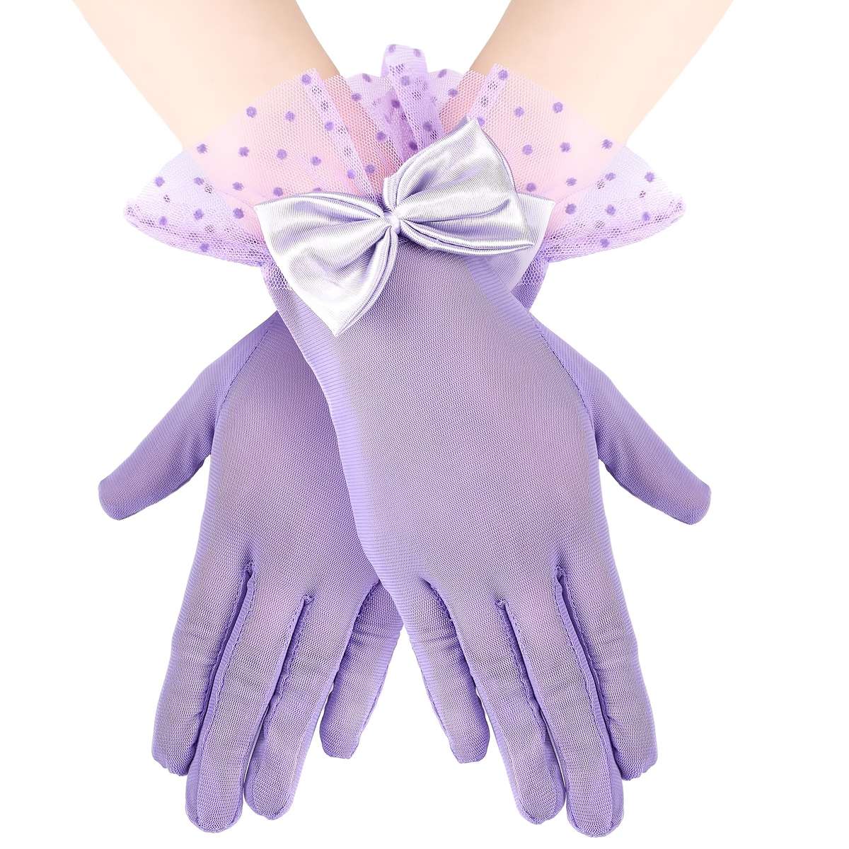 1 Pair White Vintage Style Lace Gloves