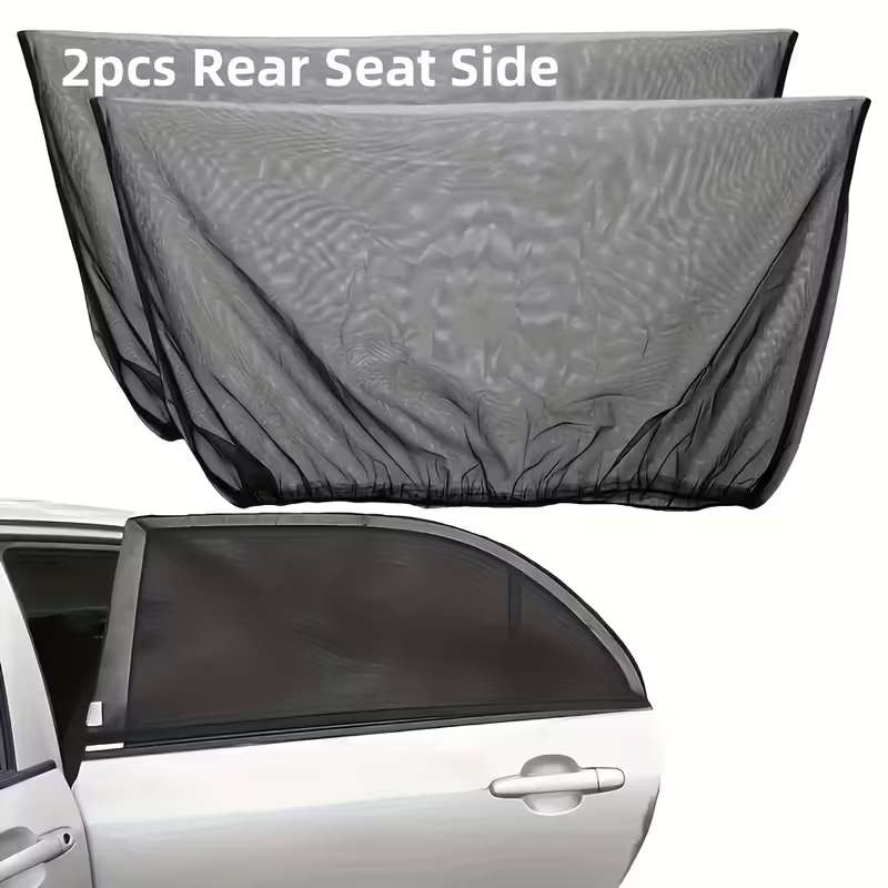 2pcs Car Window Sunshade  Mosquito Curtains