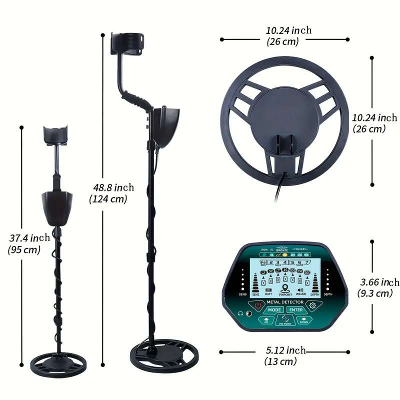 Professional High Precision Metal Detector with LCD Screen