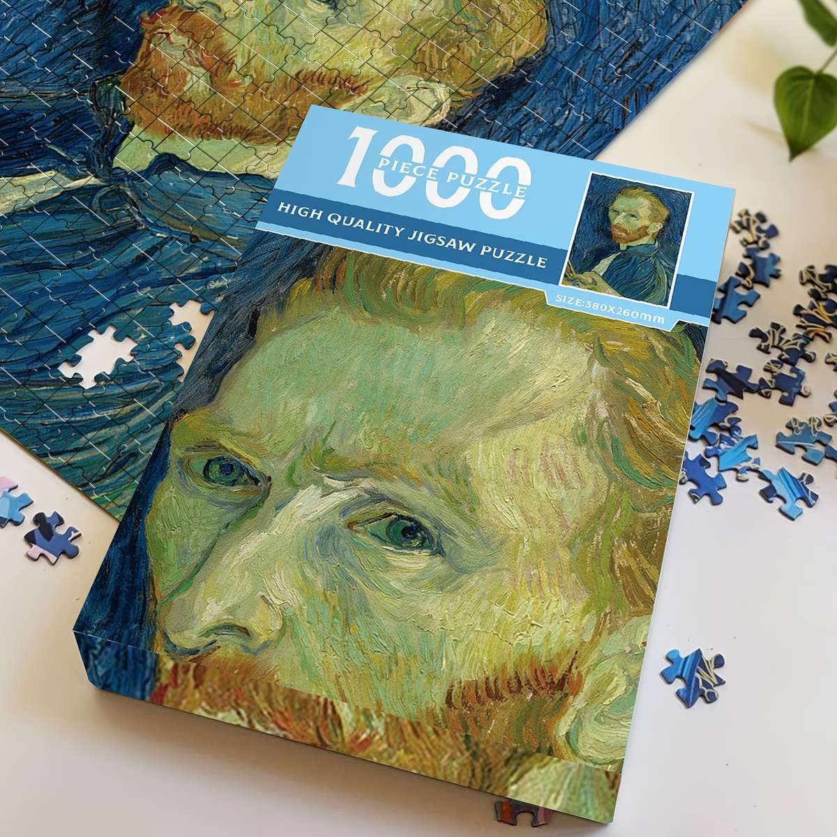 1000pcs Van Gogh Self-Portrait Art Jigsaw Puzzle for Adults 38.0cm x 26.01cm Diffi