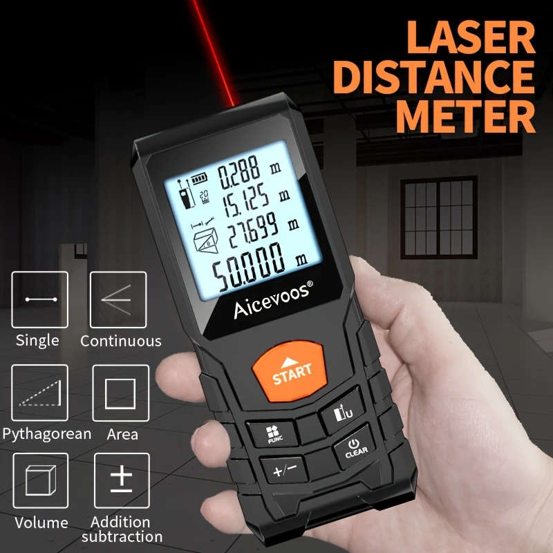 1pc High Accuracy Laser Distance Meter 120m Electronic Ruler Laser Measure Battery Power