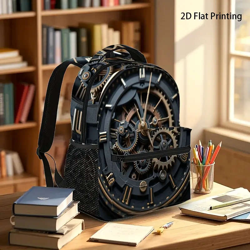 1 x Steampunk Clock Backpack With Adjustable Straps
