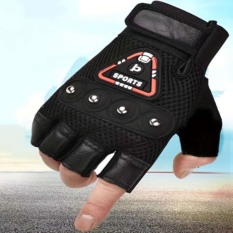 1 Pair Black One Size Outdoor Sports Gloves