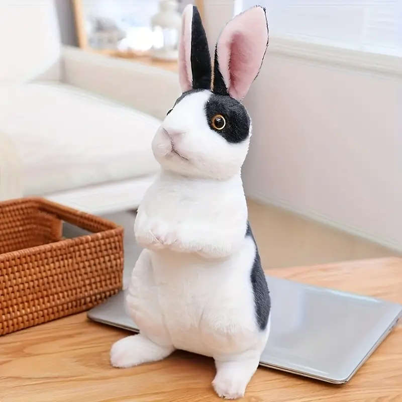 1-Piece Realistic Rabbit Plush Toy Set White