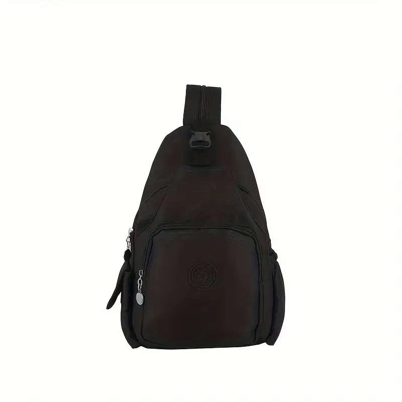 1pc Chic Large Capacity Backpack Versatile Stylish Machine Washable Solid Color in Orange Black Dura