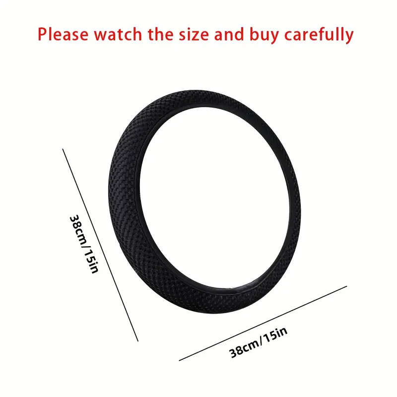 Breathable Ice Silk Fiber Cloth Car Steering Wheel Cover