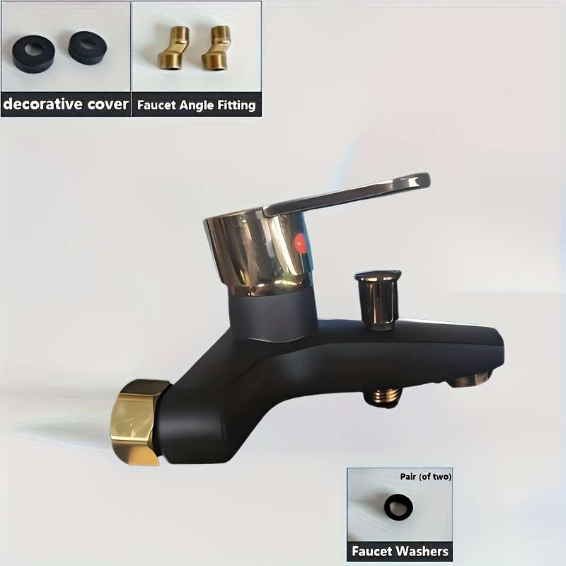 Black Golden Bathtub Faucet