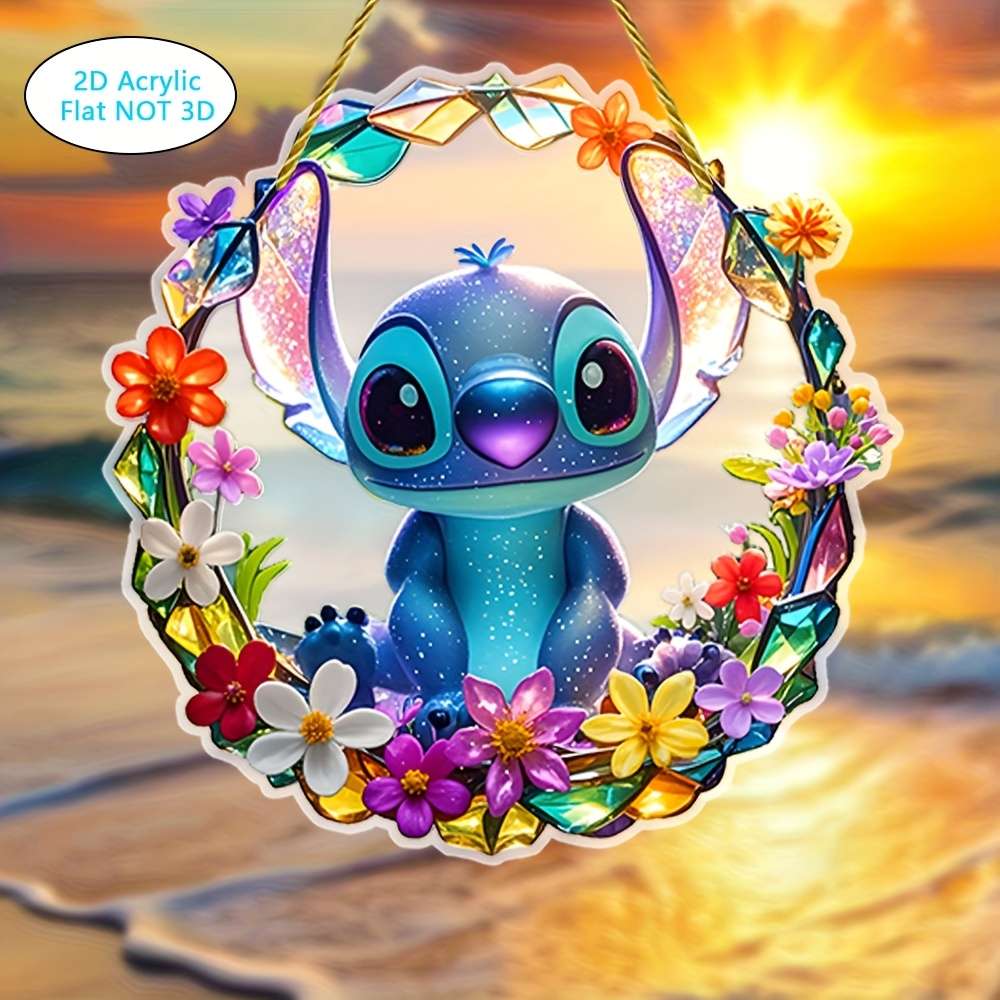 1pc 2D Flat   Decorative signs and plaques  Stitch decorative window art window sun cat