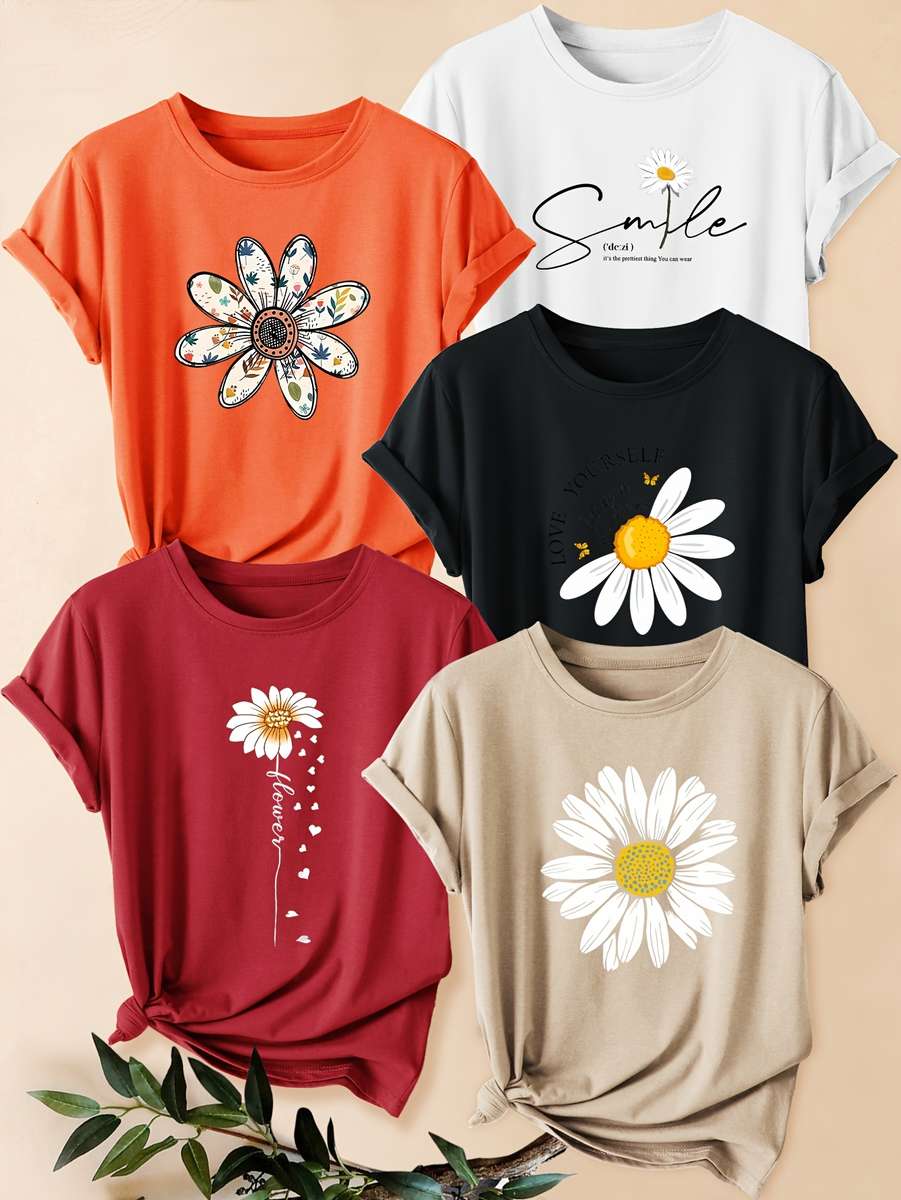 Womens T Shirt Color Orange  Red  White  Black  Apricot Size2Xl
