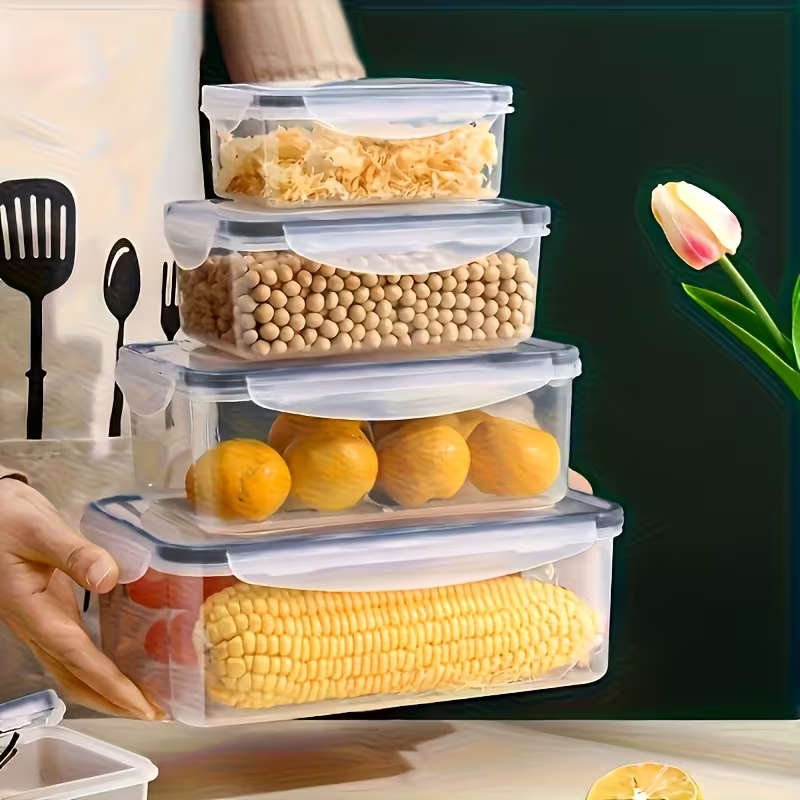 8pc Transparent Stackable Food Storage Containers