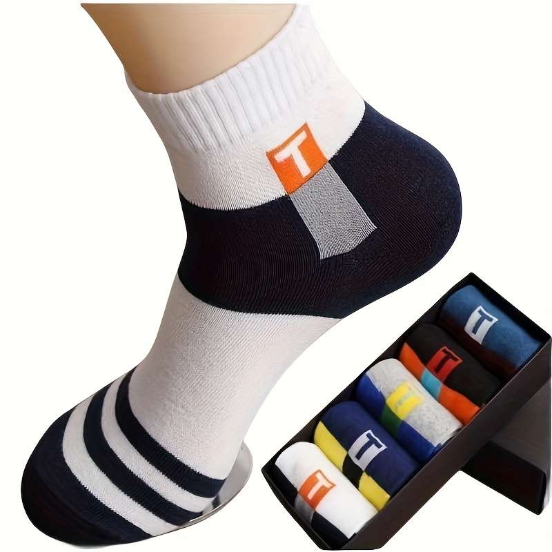 5 Pairs Mixed Colors One Size High Elastic Socks