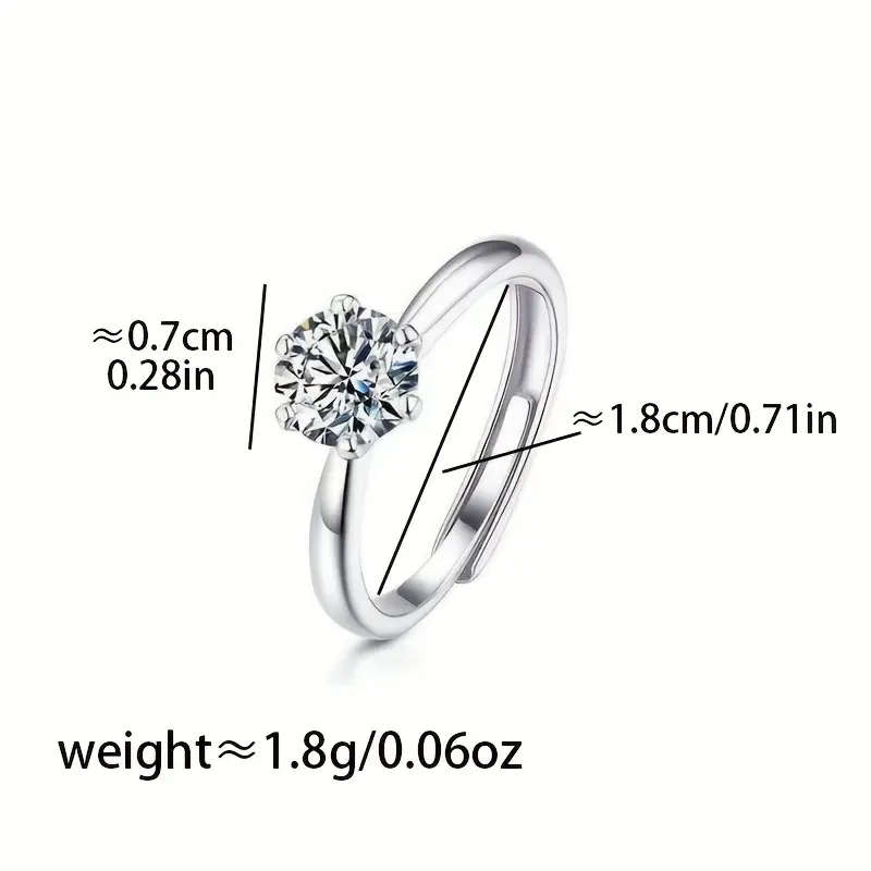 Women's Elegant Adjustable Ring with Sparkling Cubic Zirconia