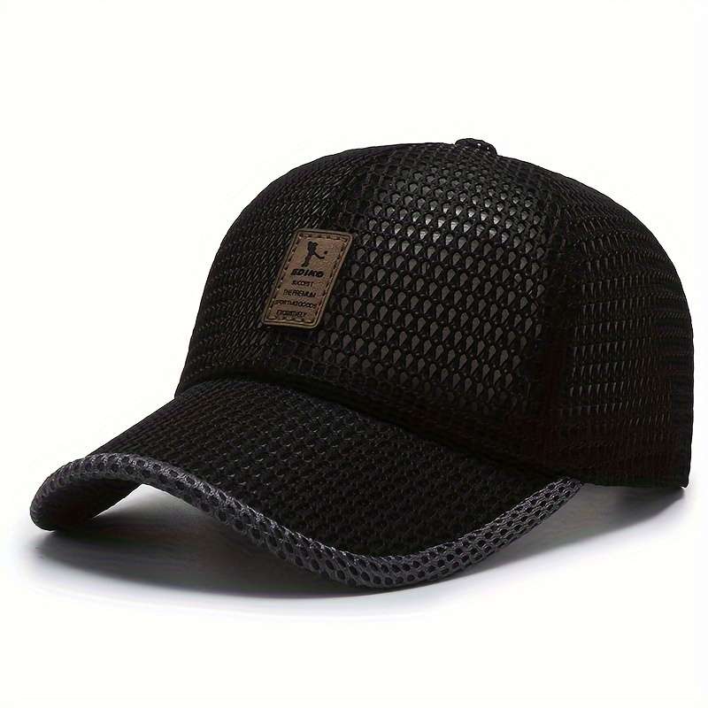 1pc Breathable Mesh EDIKO Breathable Mesh Baseball Cap Unisex Woven Textile Material 80% H