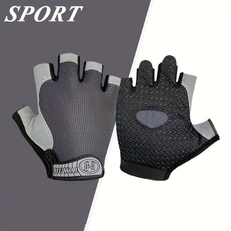 1 Pair Grey Size Large Outdoor Sports Gloves
