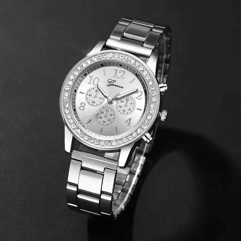 4 Pieces Of Elegant Women's Steel Band Quartz Watches