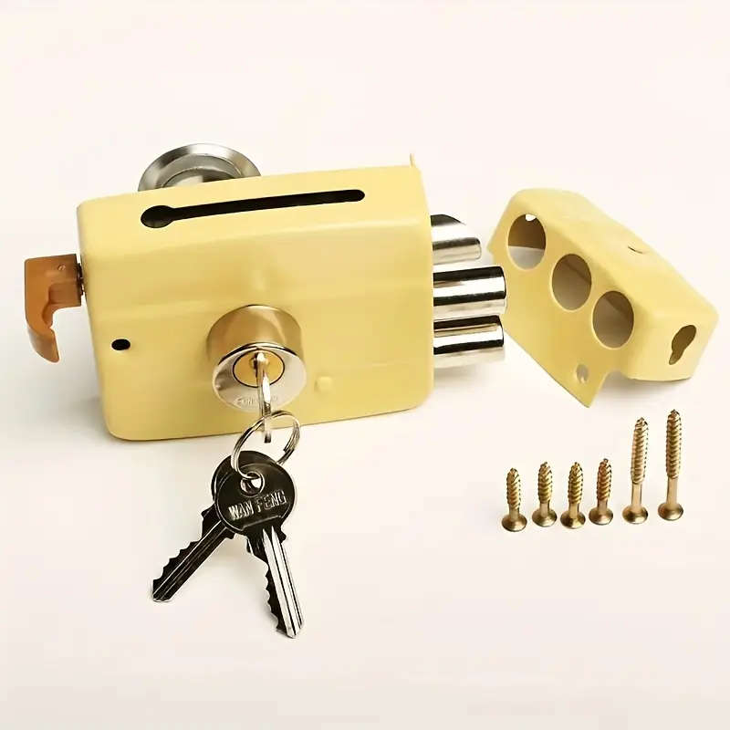 1 Set Of Sturdy High Security Triple Cylinder Padlocks