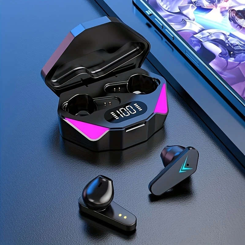Wireless Headphones Hi-Fi Stereo Earbuds Sports Headphones with Charging Case and Touch Control In-E