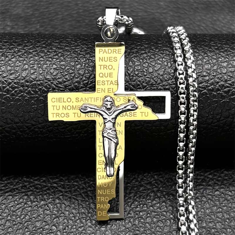 1 Piece Golden Jesus Theme Pendant