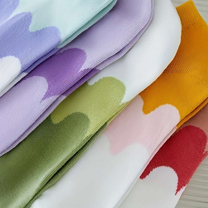 10 Pairs Mixed Colors Random Colors Asian One Size High Elastic Socks