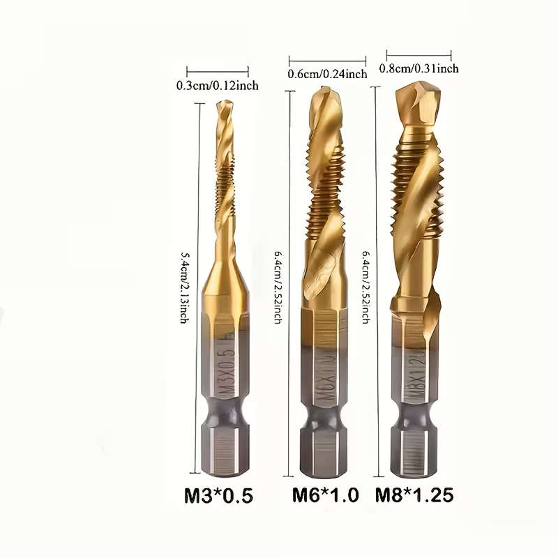 Heavy-Duty Drill and Tap Set - 3PC